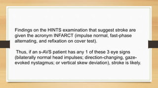 Hints Infarct Dizziness | PPTX