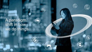 A paradigm 
shift in how 
we do things 
14 
 