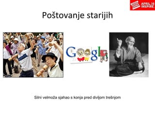 Poštovanje starijih Silni velmoža sjahao s konja pred divljom trešnjom 