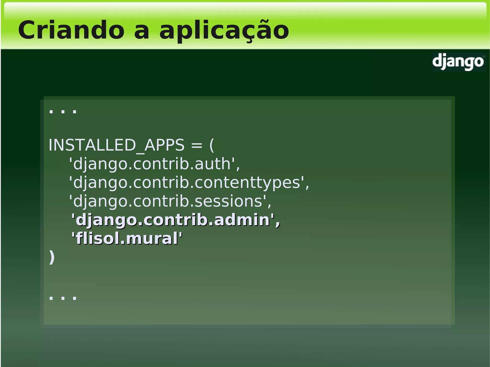 Django, Framework Python para desenvolvimento web