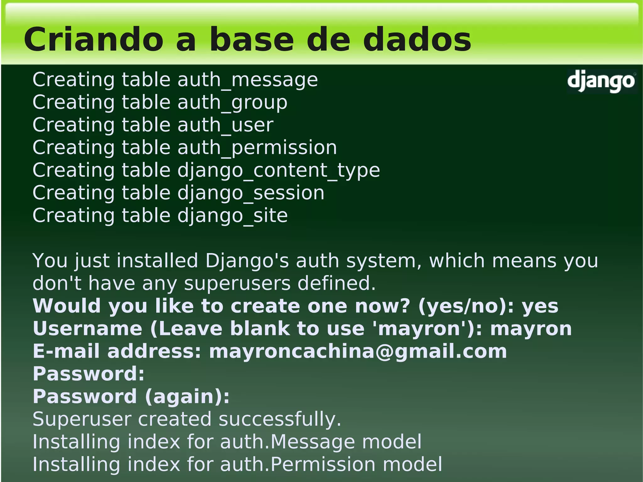 Django, Framework Python para desenvolvimento web