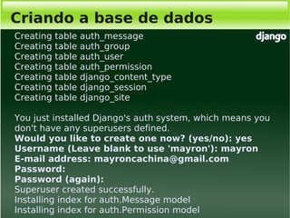 Django, Framework Python para desenvolvimento web