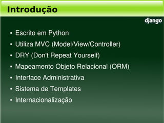 Django, Framework Python para desenvolvimento web