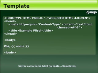 Django, Framework Python para desenvolvimento web