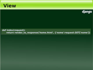 Django, Framework Python para desenvolvimento web