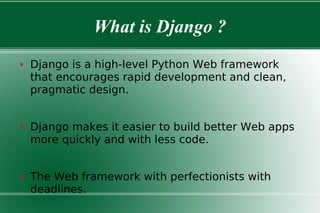 Introduction to Django | PPT