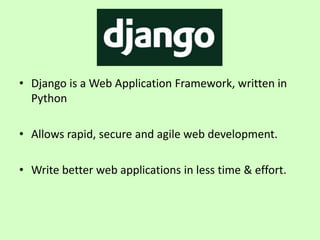 Case Study of Django: Web Frameworks that are Secure by Default | PPTX