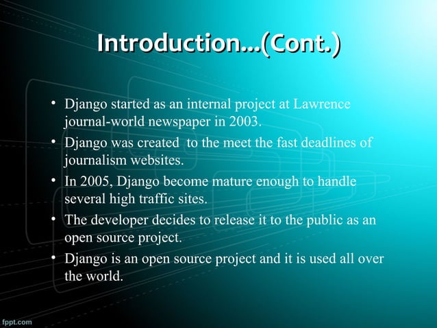 Django | PPT | Web Development | Internet