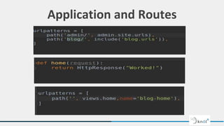 Application and Routes
 