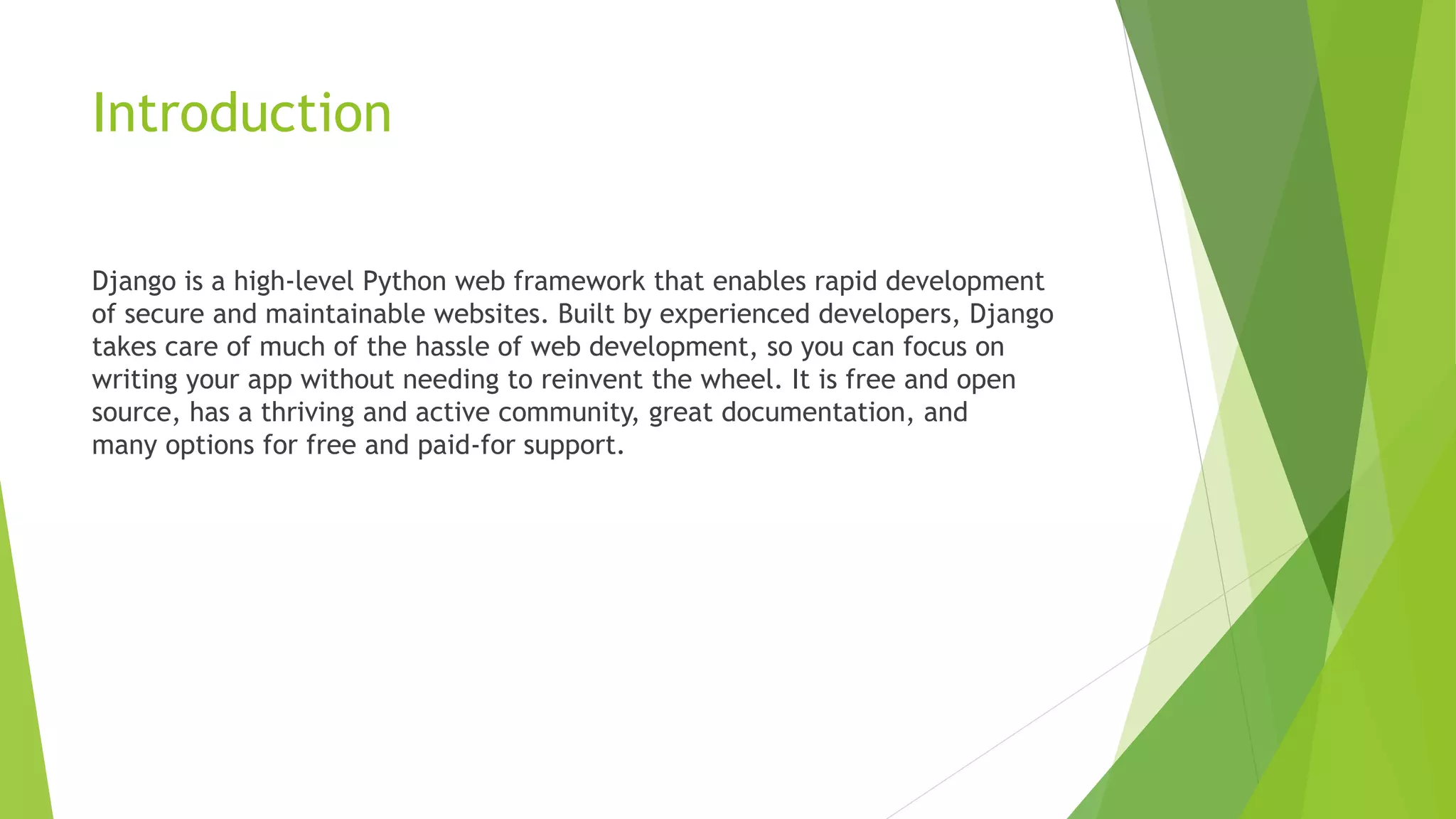 Basic Python Django | PPT