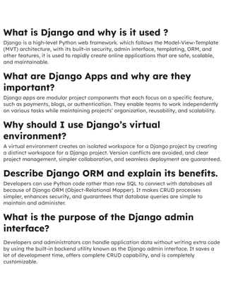 python programming tutorial django interview questions... Top Django Questions for Preparation .pdf