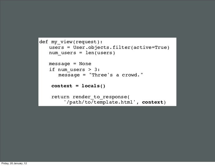 Django Don T Do This Djangotoronto January 12