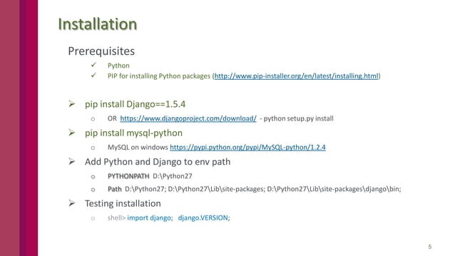 Django - Python MVC Framework | PPTX