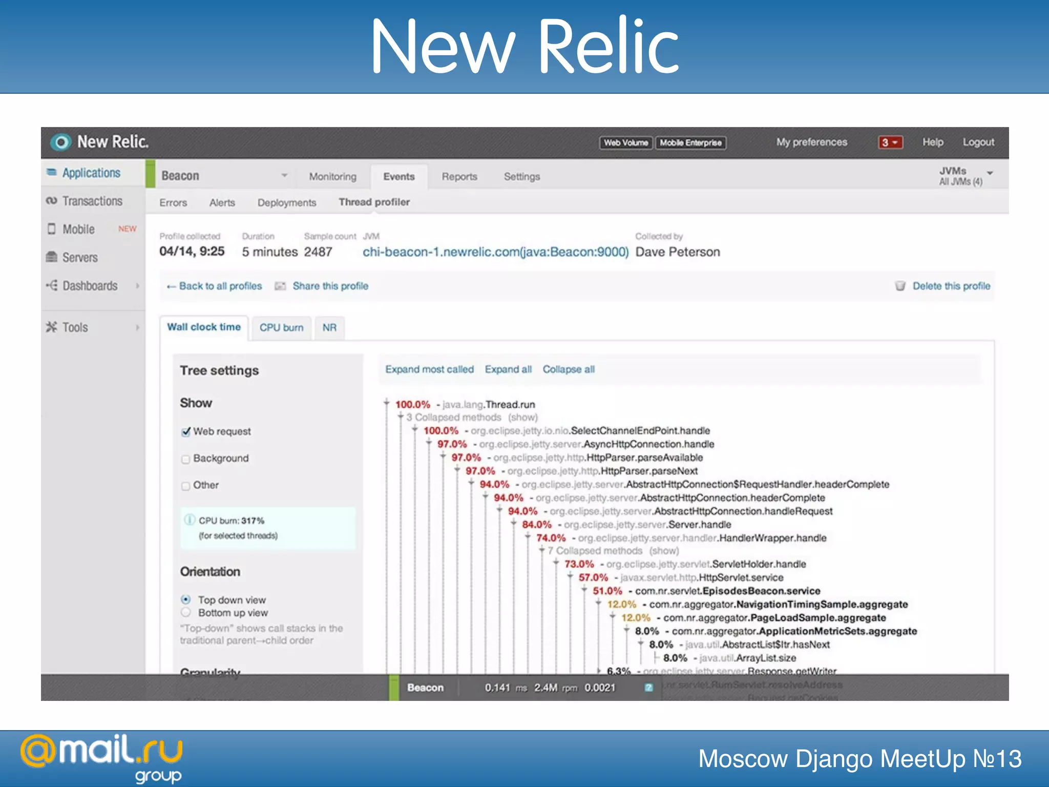 Moscow Django MeetUp №13
New Relic
 