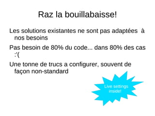 Pas besoin de 80% du code... dans 80% des cas :'( 