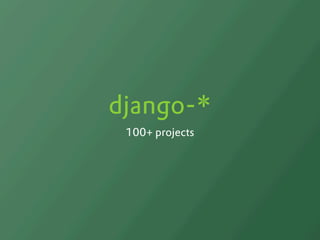 Django Update (OSCON 2007)