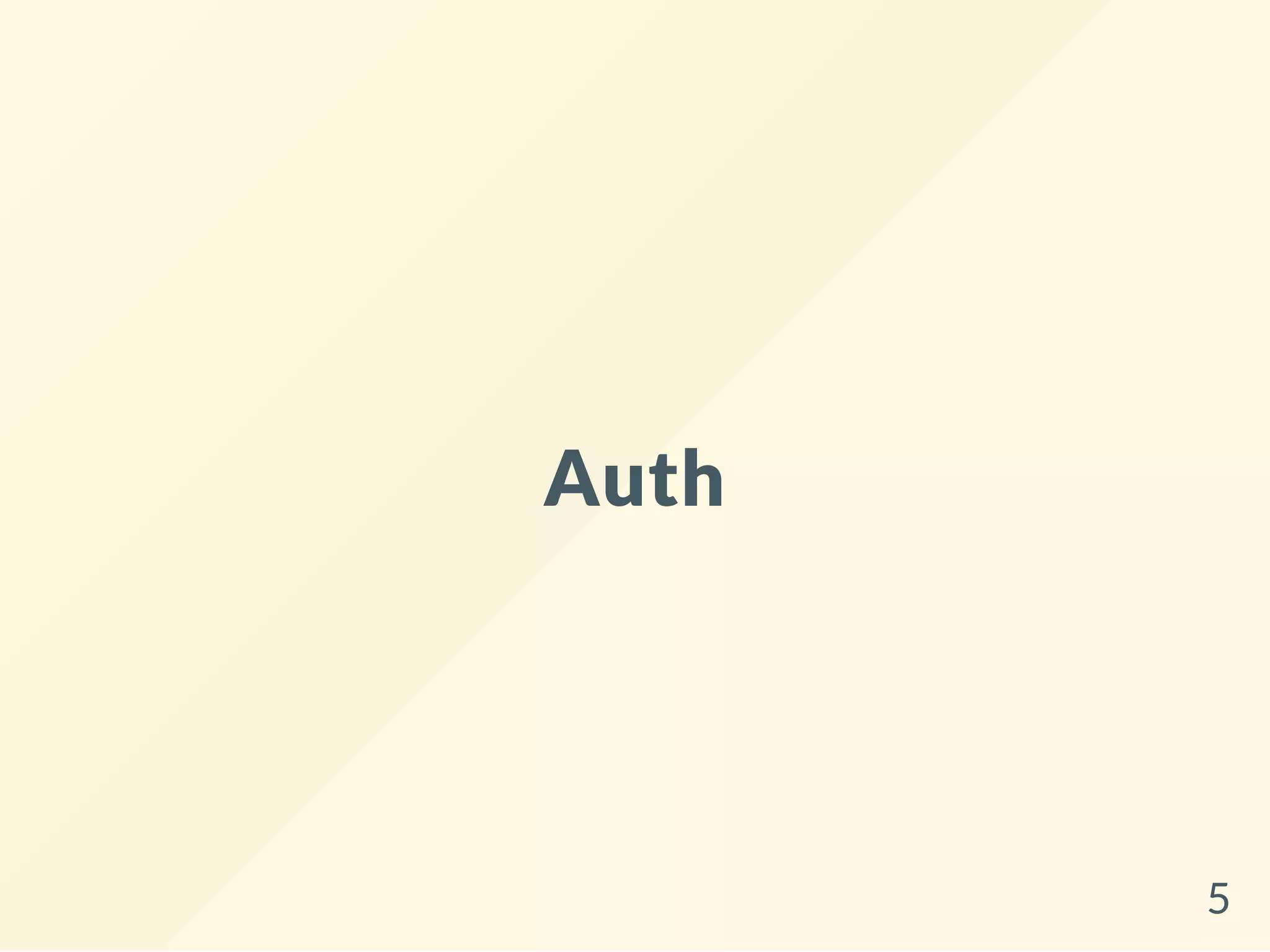Auth
5
 
