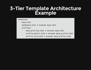 3-Tier Template Architecture
Example
 