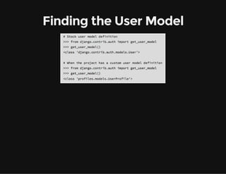 Finding the User Model
 