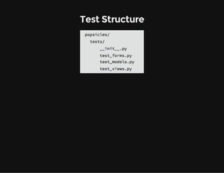 Test Structure
 