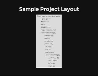 Sample Project Layout
 