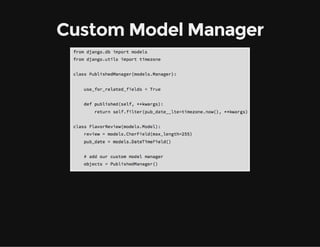 Custom Model Manager
 