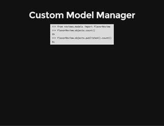 Custom Model Manager
 