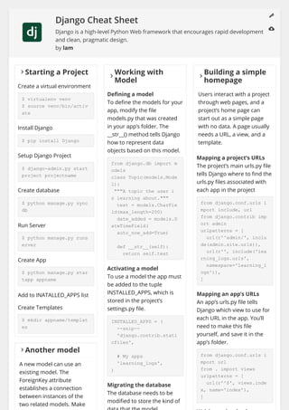 Django cheat sheet | PDF