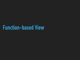 Django class based views for beginners | PDF