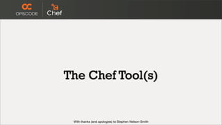 The Chef Tool(s)


 With thanks (and apologies) to Stephen Nelson-Smith
 