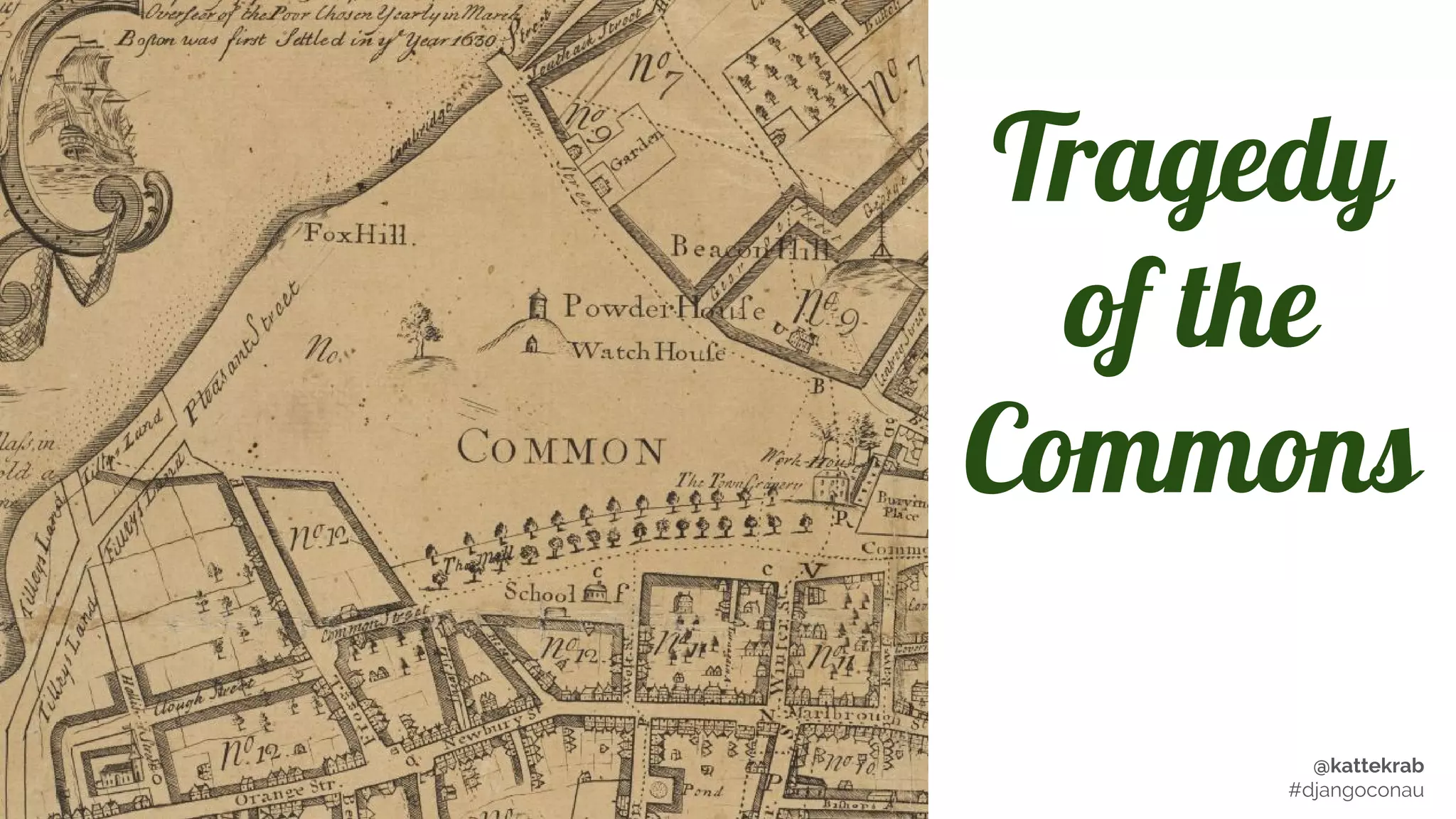 @kattekrab
#djangoconau
Tragedy
of the
Commons
 