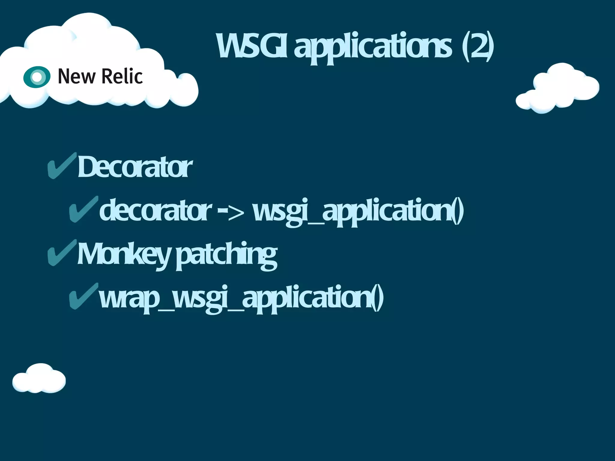 DIY post import hooks (1)


class ImportHookFinder:
    def __init__(self):
        self._skip = {}

   def find_module(self, fullname, path=None):
       if not fullname in _import_hooks: return None
       if fullname in self._skip: return None
       self._skip[fullname] = True
       try:
            __import__(fullname)
       finally:
            del self._skip[fullname]
       return ImportHookLoader()
 