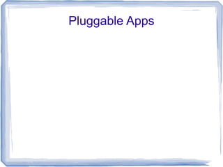 Pluggable Apps
 