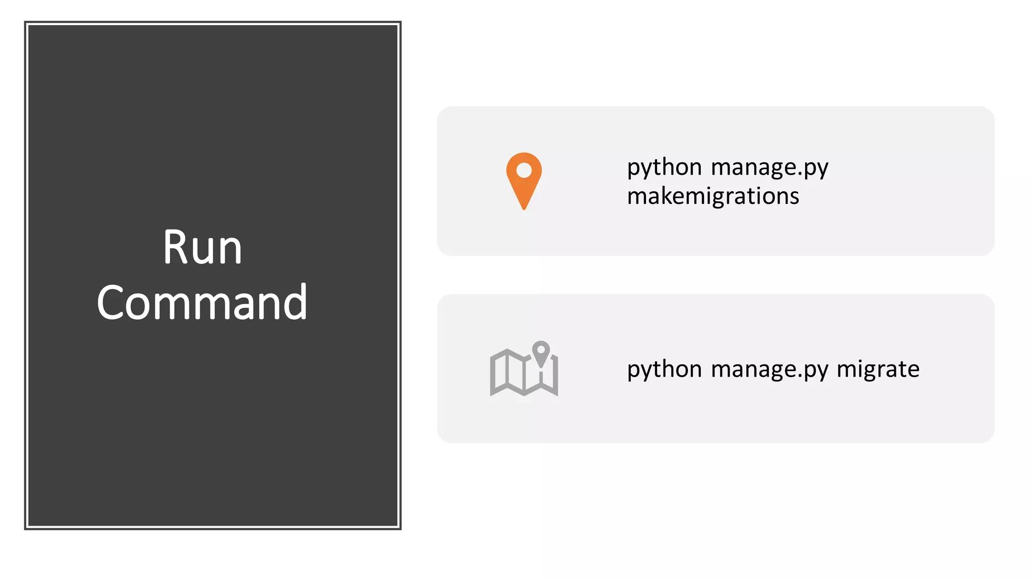 Run
Command
python manage.py
makemigrations
python manage.py migrate
 