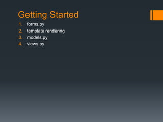 Django forms | PPTX