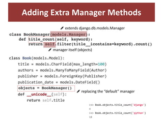 Django: Advanced Models | PPT