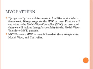 Comprehensive Introduction to Django Framework for Web Development | PPTX