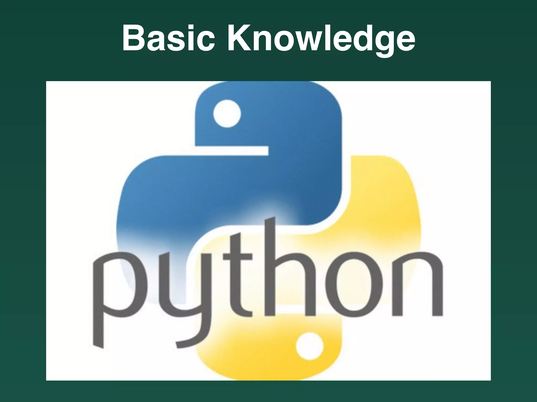Basic Knowledge
 