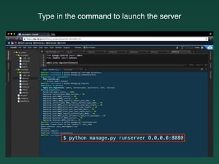 Type in the command to launch the server
 