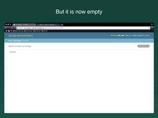But it is now empty
 