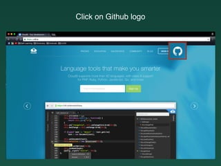 Click on Github logo
 