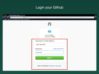 Login your Github
 