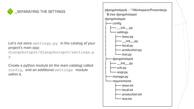 Configuring Django projects for multiple environments | PPT