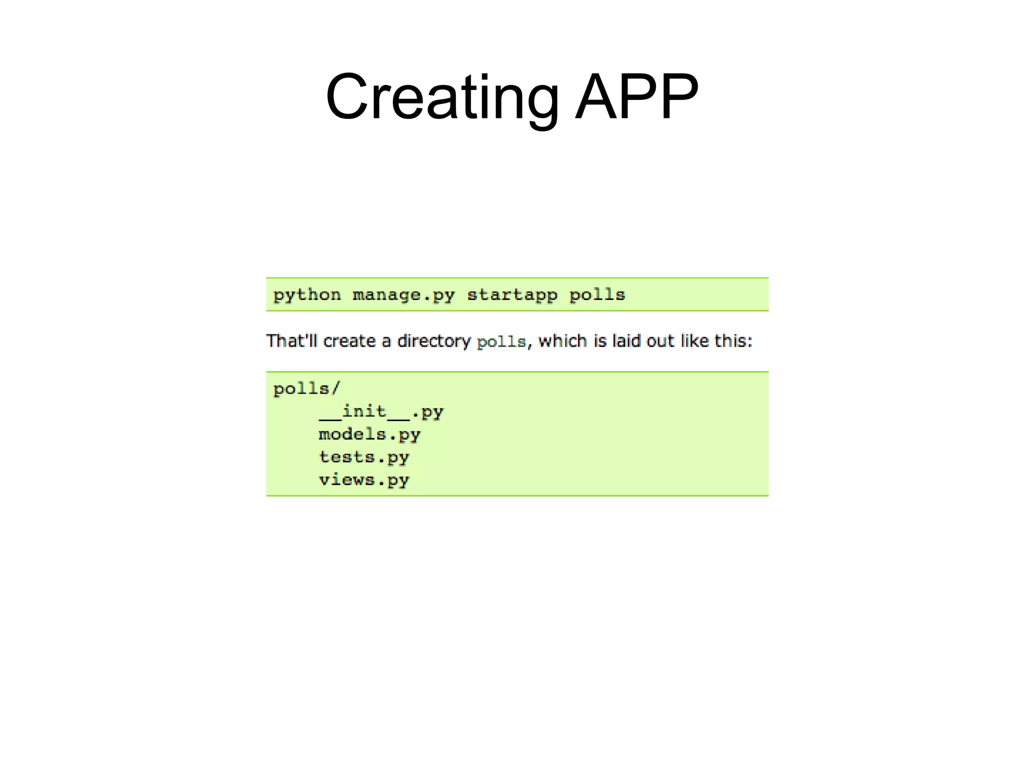 Creating APP