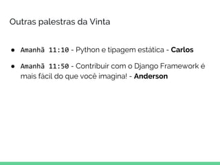 python e tipagem estática - carlos henrique coêlho -... Django’s Club: Como fazer um sistema de assinatura | PDF