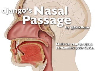 Nasal
django’s
     Passage    by @ErikRose



           Scale up your project.
           Streamline your tests.
 