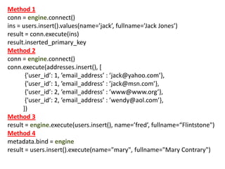 Django - sql alchemy - jquery | PPTX