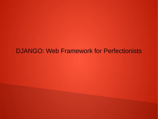 Django talk | PPT image.