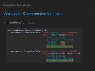 Django User Management & Social Authentication | PDF