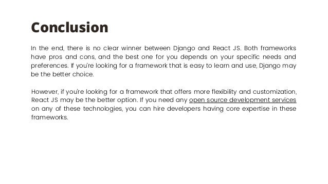 Django Vs React JS: What is the difference and which is the best? | PPT